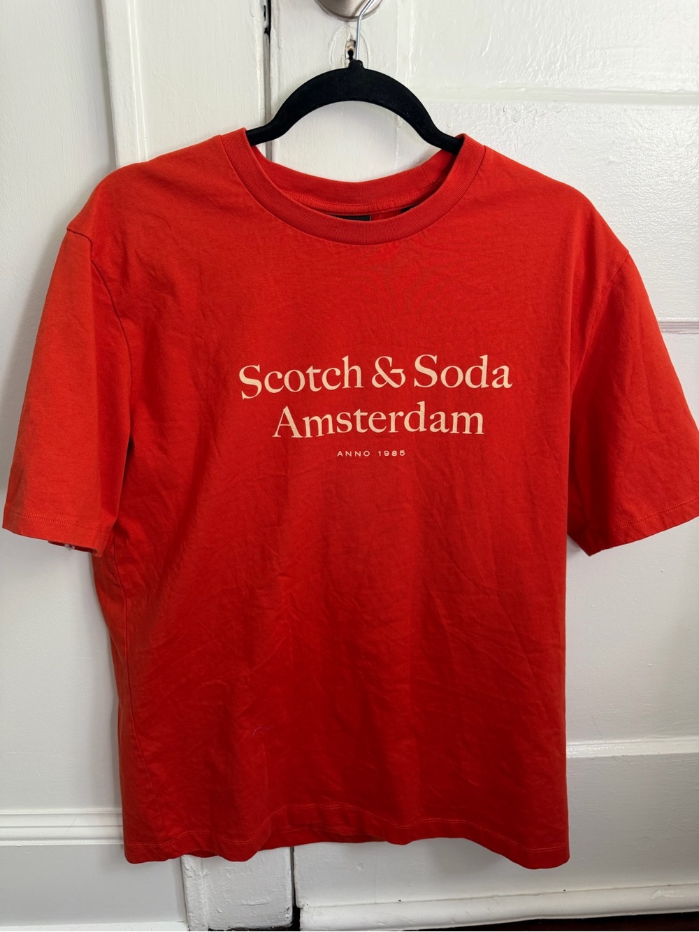 Scotch & Soda Orange Amsterdam Logo Tee